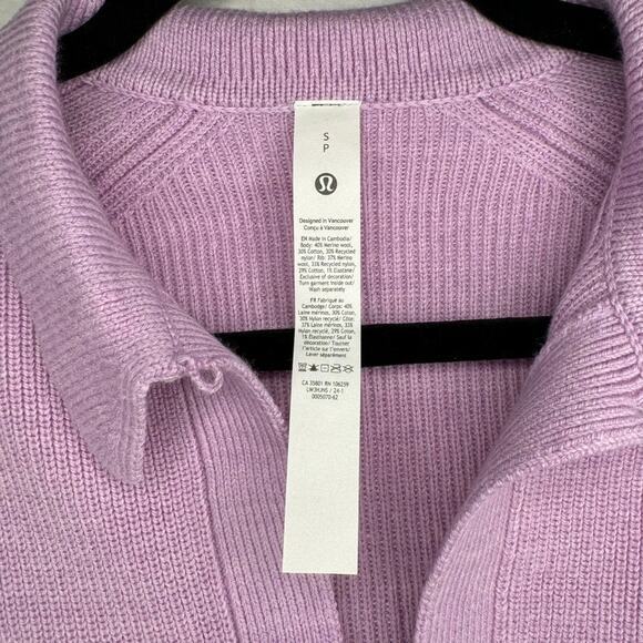 Lululemon Merino Wool Sweater Heather Lilac Ether Purple Size Small S New NWT - Picture 4 of 10